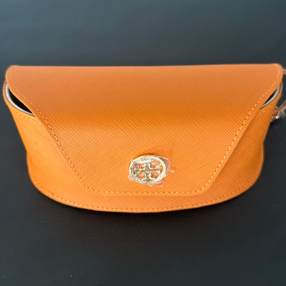 Tory Burch round sunglasses case and dust bag